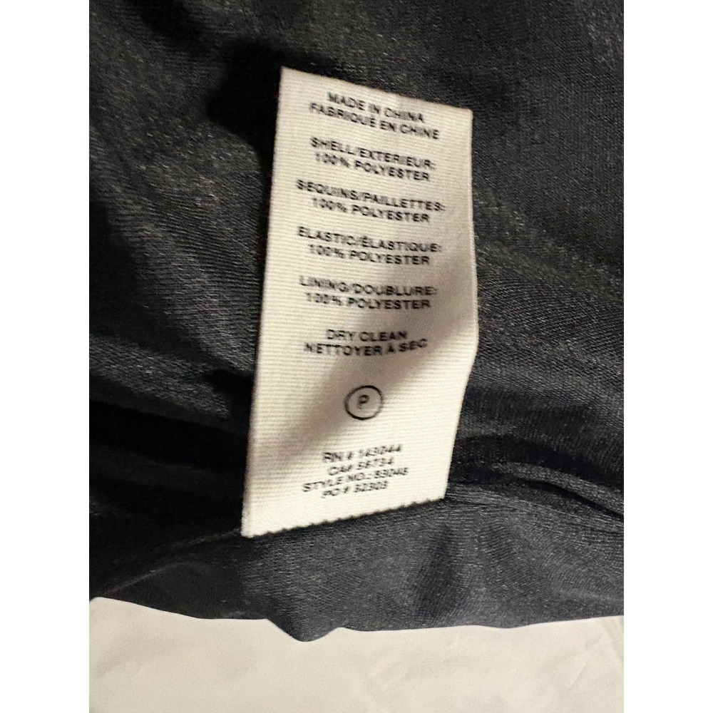 NWT Avec Les Filles Black Sequin Wide Leg Pants Women's Size XS Party Disco - Picture 7 of 10